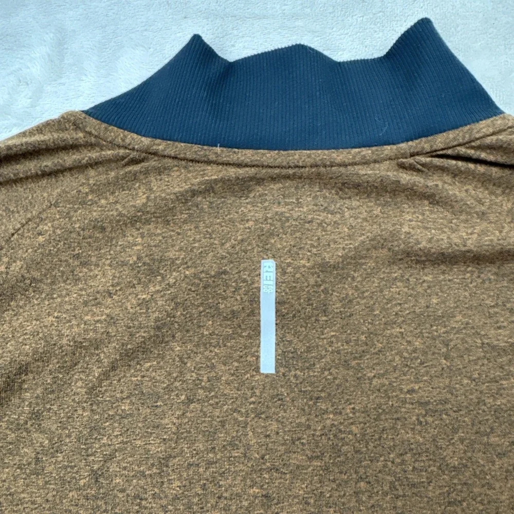 REI‎ Co-op Quarter Zip Pullover Mens XL Brown Heather Long Sleeve Stretch 140973